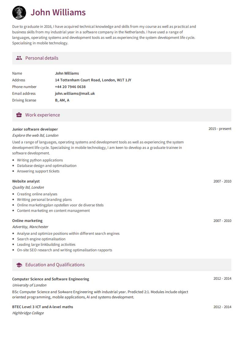 Crie o seu cv profissional facilmente online cvmaker pt
