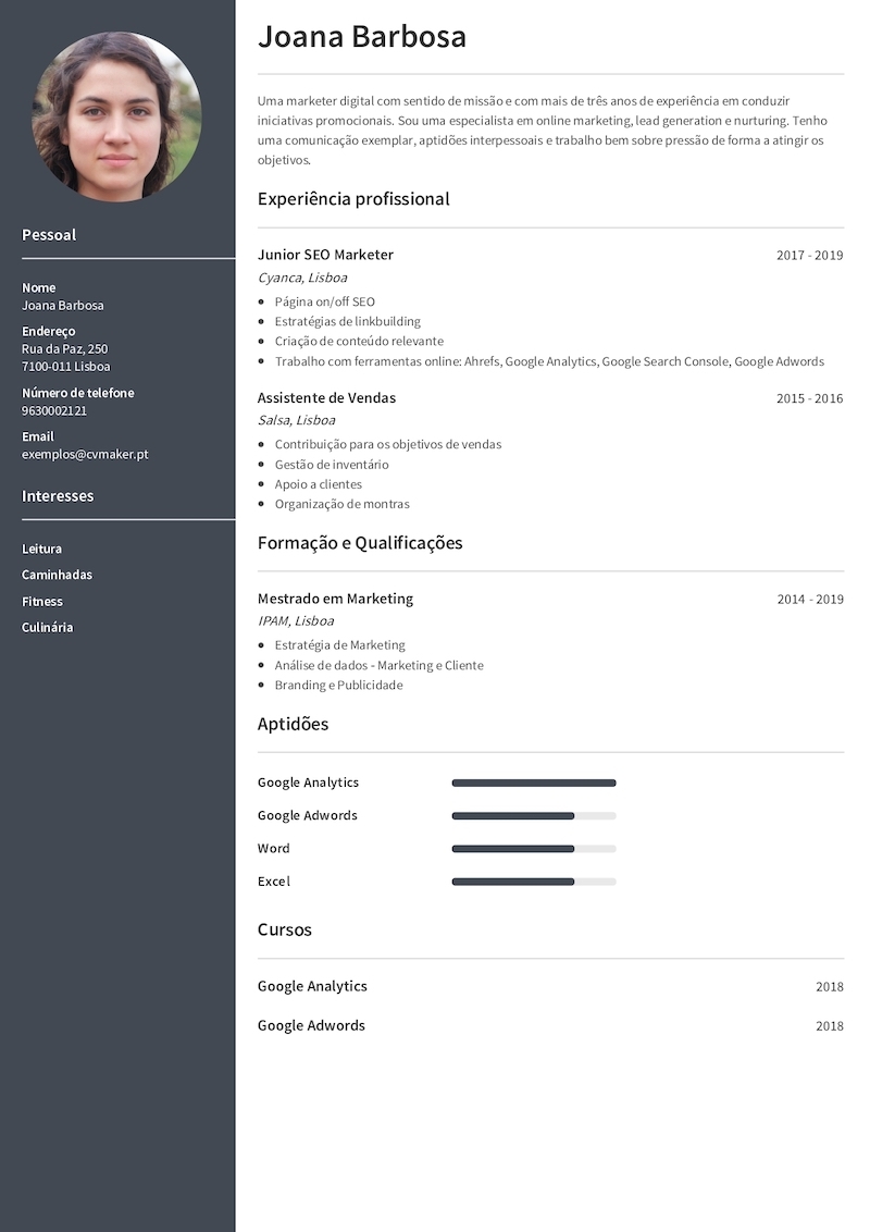 Exemplos De Cv Use Nossos Modelos Para Formatar Seu Cv De Forma